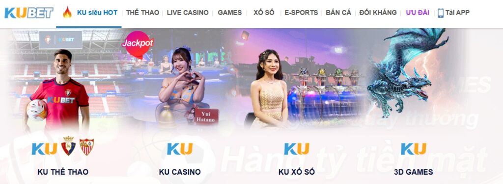 Khám phá những trò chơi HOT nhất tại Kubet11, bao gồm cá cược thể thao, casino trực tuyến, xổ số và cuộc phiêu lưu 3D đầy hấp dẫn với jackpot lớn.