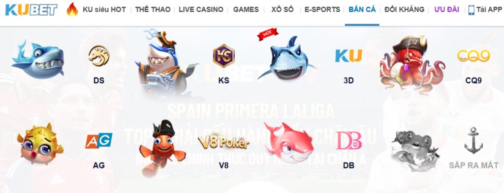 Khám phá danh mục Bắn Cá tại Kubet với các tựa game hấp dẫn như KS, KU 3D và CQ9, mang đến những cuộc phiêu lưu dưới nước đầy kịch tính và phần thưởng lớn